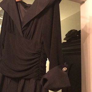 Black cocktail dress with rhinestones sleeves!